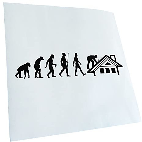 Kiwistar - Autoaufkleber - Evolution Dachdecker - schwarz - 40x9cm - Heckscheibe Auto Aufkleber wetterfest für Kfz LKW Mofa Truck - Sticker außen selbstklebend Tuning Zubehör für Fenster Fahrzeug