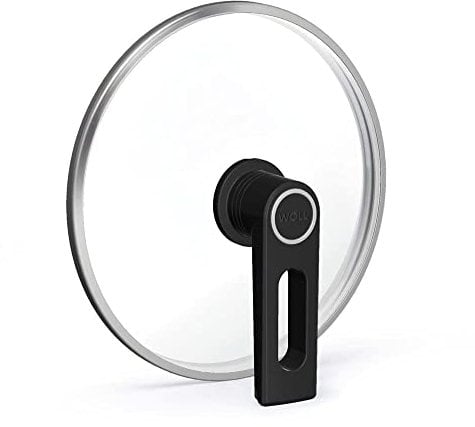 Woll Smart Lid, rund, Ø 28 cm, Deckelknopf mit permanenter Entlüftung, Parkfunktion, Edelstahleinfassung, transparent, backofenfest bis 250°
