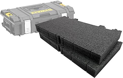 Shadow Foam Inserts – Toughsystem DS150 Insert [Black 50mm Twin Pack] Customisable Foam for DeWalt Toughsystem Toolboxes | Ideal for Lean, 5S, Kaizen & Custom Organisers