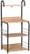HOMCOM Estantería de Cocina de 4 Niveles Estante de Cocina con Ganchos Estantería para Microondas 60x40x125 cm Madera Natural
