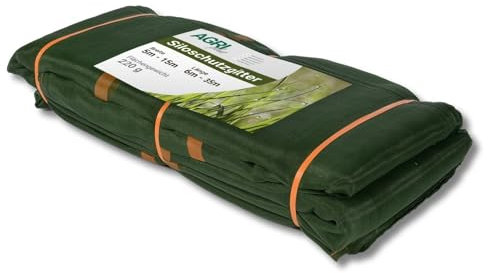 AGRI plus Siloschutzgitter 10 x 12 m - Grün I Hochwertiges 220 g/m² Silonetz aus reißfestem Monofilgewebe I Ringsum gesäumtes Vogelschutzgitter I Netzabdeckung wetterfest & UV-beständig