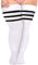 Moon Wood Damen Kniestrümpfe Extra Lange Overknees Strümpfe Thigh High Socken Soft Thermo Leg Warmers Plus Size, Weiß & Schwarz