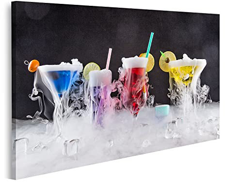islandburner Bild auf Leinwand Cocktail Mit Eisdampf Auf Bar Bilder Wandbilder Poster