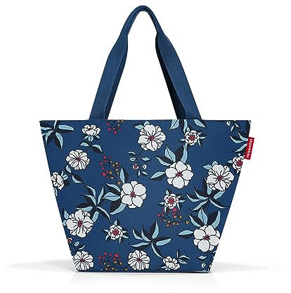 reisenthel shopper M garden blue Geräumige Shopping Bag und edle Handtasche in einem Aus wasserabweisendem Material