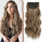 FESHFEN Clip in Extensions, 4PCS Haarverlängerungen mit Clips Synthetik Gewellte Haarextension Hellbraun Gemischt Aschblond Wavy Wellig Haar Extensions Clip in Haarteil für Frauen 50 cm