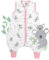 Slumbersac gigoteuse à pieds été pour bébé 0.5 Tog 80 cm en mousseline de bambou, douce et légère, Koala | Turbulette été non rembourrée avec ouvertures aux jambes, taille 80-90 cm