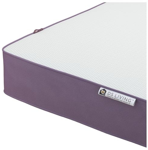 DS Living Reve Iris Essential Memory Foam Mattress Hypoallergenic supportive Medium Firm high density Memory Foam Mattress with washable Soft Knit Cover, 5FT King Bed (150x200x25.4cm) 10 inch