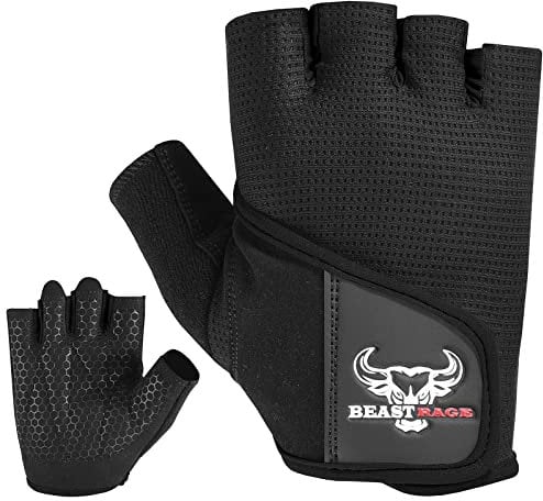 Beast Rage Fitness-Handschuhe, Trainingshandschuhe für Damen und Herren vollständig gepolstert, Handgelenkstütze,für Crossfit, Bodybuilding Krafttraining, Radfahren