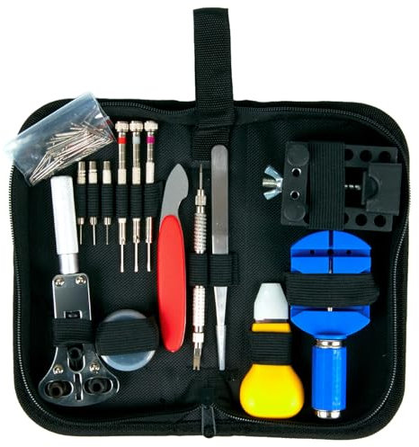 ZENO Watch Repair Tool Kit - 144 PCS | Watch Link Removal Kit | Watch Back Removal Tool | Watch Battery Replacement Kit | Watch Strap Removal Tool with Carrier Bag