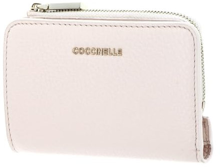 Coccinelle Metallic Soft Wallet Grained Leather Creamy Pink