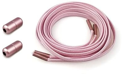 Boolavard Cordones Elásticos para Zapatos sin atar para Adultos, niños, Ancianos, Sistema con Cordones Elásticos para Zapatos (2 pares) (Rosa claro)