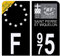 HADEXIA Aufkleber für Nummernschild, Motorrad, 975, Saint Pierre und Miquelon DROM, Schwarz, Plexiglasplatte
