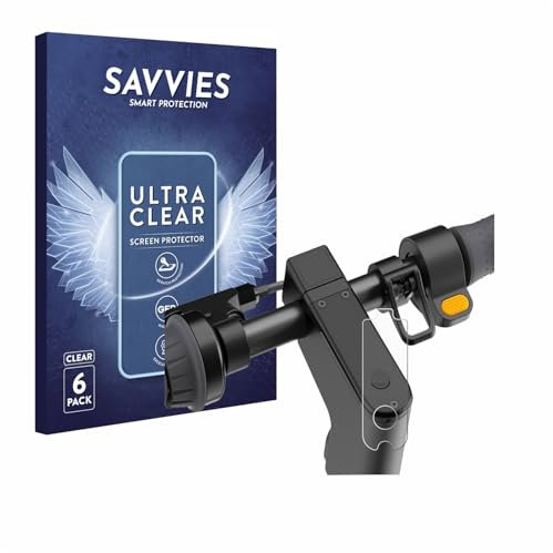 Savvies 6 Stück Schutzfolie für Segway Ninebot KickScooter MAX G2D Displayschutz-Folie Ultra-Transparent