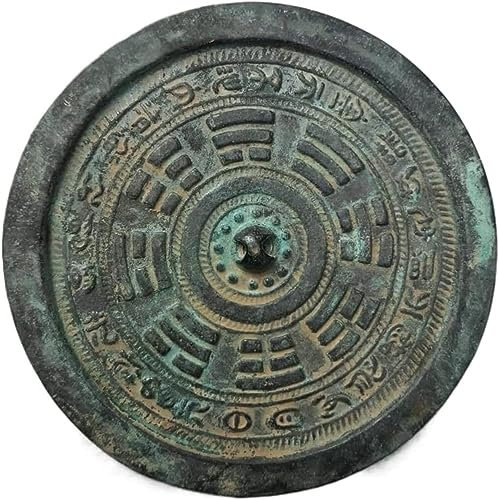 TozLu Kompass mit acht Diagrammen, Alter Kompass, chinesischer Feng Shui-Bronze, Alter Feng Shui-Bronzespiegel, Bagua-Spiegel, Bronzespiegel, bringt Glück (Farbe: A)