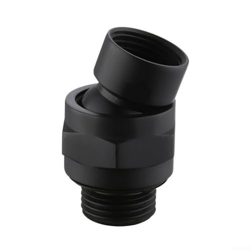 Verstellbarer Schwenk-Duschanschluss, Duschkopf-Kugelgelenk-Adapter, für jedes Familienmitglied (schwarz)