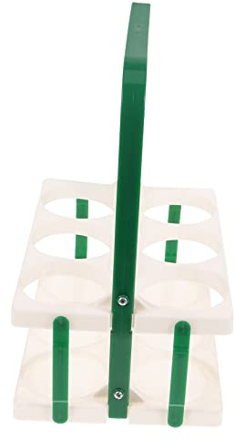 CAXUSD Portable Drink Carrier Beer Bottle Holder 6-Bottle Foldable Handheld Beer Basket Green White Outdoor Picnic Bar Supplies