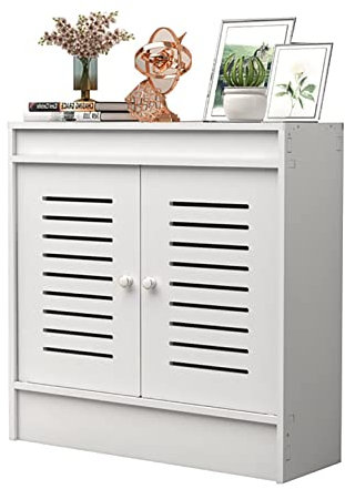 CoByda Weißer, wandmontierter Heizkörper-Abdeckschrank aus PVC – wasserdicht, leicht zu reinigen, multifunktionale Abschirmbox – 70 x 70 x 20 cm