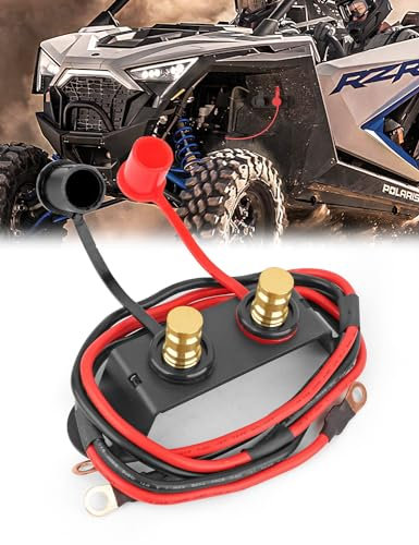 Chelhead Battery Jump Post Kit, with Remote Battery Terminals Steel Mount Bracket and Battery Terminals Extension for UTV ATV Truck Trailer, Fit for Can Am X3 Polaris RZR 2 or 4 Seats Waterproof