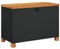 vidaXL Garten Auflagenbox, Kissenbox für Garten Terrasse, Sitzbank mit Stauraum, Gartentruhe Aufbewahrungsbox Sitztruhe, Schwarz Poly Rattan Akazienholz