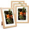 Kromapolis Lot de 4 petits cadres photo, respectueux de l'environnement, en MDF, 15 x 20 cm, avec fermeture à vis, panneau arrière, verre acrylique de qualité supérieure, aspect chêne