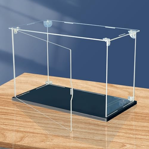 Vitrine en acrylique transparent Grande vitrine rectangulaire en acrylique pour objets de collection, boîte en acrylique pour organisateur de protection, mini vitrine de jouets personnalisable, boîte