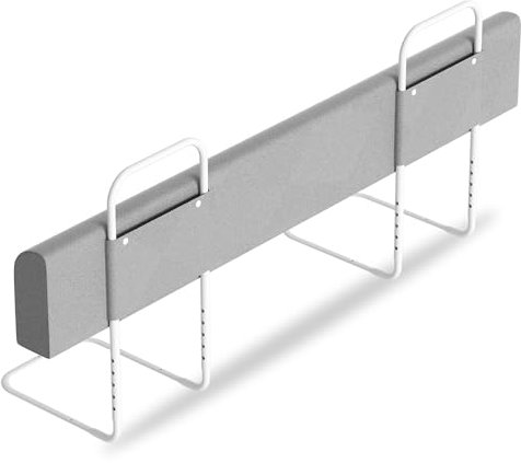 Hebitod Bettgitter für Kinder 150cm, Bettschutzgitter 5-Loch Höhenverstellbar, Rausfallschutz Bett, Kinderbettgitter, klappbar Bettgitter, Einfach zu Montieren, Grau