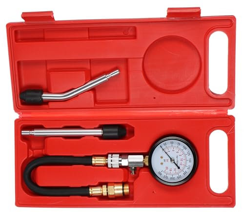 SIXTOL ENGINE TESTER 4 Kompressionstester-Satz für Benzinmotoren, 0-20bar, 4Stk | Kompressionsmesser | Kompressionsprüfer Testgerät Benzinmotor | 0-300 psi | Verdichtungsmesser