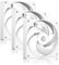 ID-COOLING AS-120-W TRIO 120mm White Computer Case Fans 3 Pack High Performance Cooling Fans Low Noise 27.2 dB(A), Fan Speeds from 300 RPM - 2,000 RPM, 58 CFM, Hydraulic Bearing Quiet Long lifespan