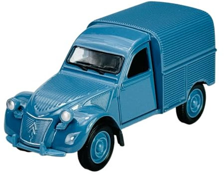 Welly Citroen 2cv Fourgonnette Transporter Blau ca 1/34-1/39 Metall Modell Auto Die Cast Neu im Kasten