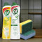 Cif Cream Cleaner 2 x 500ml Pack - Cif Cream Cleaners Original and Lemon with Sponge - Perfect Household Cleaning Bundle