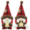 Gehydy Set of 2 Christmas Gonk Decorations Handmade Star Gnome Plush Stuffed Xmas Decor for Home Kitchen Farmhouse - Dark Red