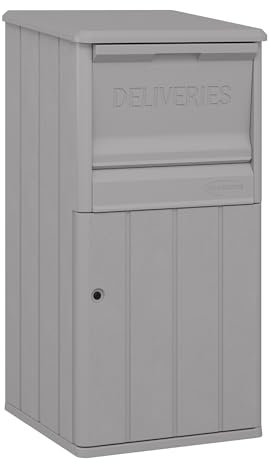 Suncast 33.5-Gallon Capacity Package Delivery Box, Parcel Drop Box with Lock, Weather Resistant Outdoor Storage Solution for Secure Package Deliveries, Made in USA