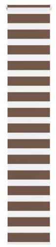 vidaXL Doppelrollo Braun 50x200 cm Stoffbreite 45,9 cm Polyester