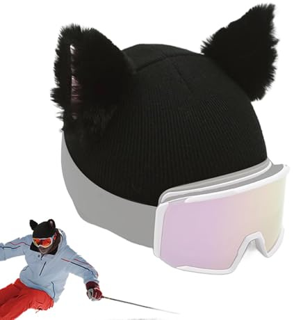 Skihelm-Überzug, Plüschbezug, Skihelm-Überzug, niedlicher Plüschbezug, Schutz für Helme, verschwommener Helmschutz für Erwachsene und Kinder, Beanies