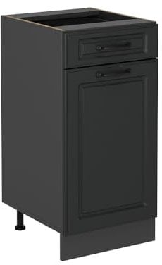 Vicco Küchenunterschrank R-Line, Anthrazit Landhaus, 40 cm ohne Arbeitsplatte