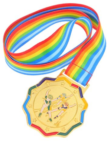 INOOMP Medaillen für Junge Mädchen mit Bändern Goldmedaillen für Eiskunstlauf Preismedaillen für Sport Auszeichnungsmedaillen für Wettkämpfe Spielmedaillen für Junge Mädchen