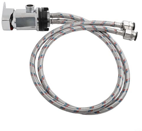 Ensemble de douchette pour lavabo, douchette à main, robinet d'évier polyvalent, 12 robinets mitigeur de douche avec queues en acier inoxydable de 800 mm pour camping-cars