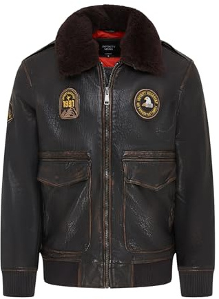 Men’s Leather Bomber Aviator Detachable Sheepskin Collar G-1 Pilot Jacket - Genuine Lambskin Leather
