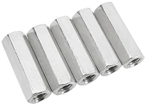 SEAFRONT 5 Stück Kupplungsmuttern M12 X 1,75, 60 Mm Edelstahl-Gewindestangenverbinder mit Innengewinde für Bolzen, Bolzen, Maschinenschrauben