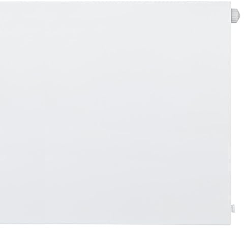Belrad® Heizkörper Typ 33 Glatt | Plan/Glatt Flachheizkörper mit 6 Anschlüssen | modern & energiesparend | Wandmontagefähig | für Wohnzimmer, Bad & Gäste-WC | weiß 60x120 cm