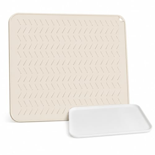Toaster Tray for Under Toaster, 12x16 Silicone Mat with 8x6 Tray
