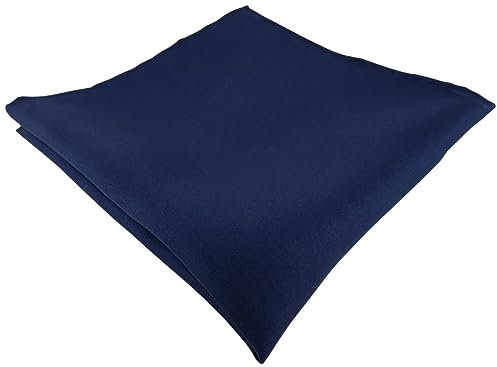 TigerTie Designer Einstecktuch handrolliert in marine einfarbig Uni