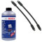 BESTPRICE 2x Bremsschlauch vorne, 1x 500 ml Bremsflüssigkeit DOT-4 Länge 320mm Kompatibel mit A udi A6 C5 (4B5) (4B2), A4 B5 (8D2) (8D5), SKODA SUPERB 1 (3U4), VW PASSAT (3B2)(3B5)(3B3)(3B6)