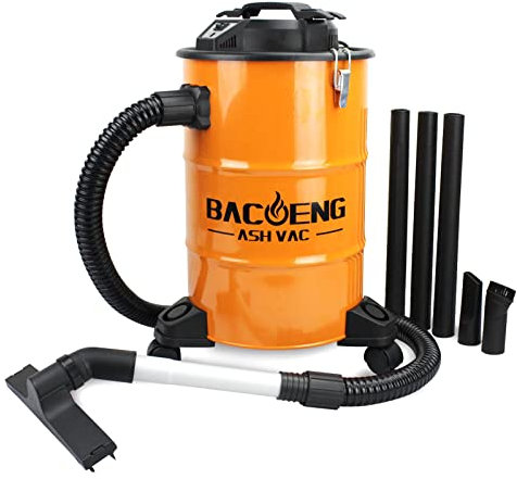 BACOENG 20L Ash Vacuum Cleaner with Double Stage Filtration System, Advanced Ash Vac