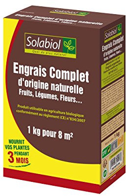 SOLABIOL Engrais Complet - 1Kg - Mini-Granulés - Epandage Facile & Sans Poussière - Double Action Starter & Nutrition Longue Durée SOCONAT1