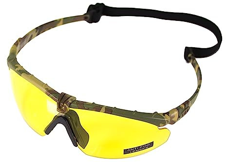 Nuprol Battle Pro Eye Protective Airsoft Glasses; Multicam; Standard Type; Yellow
