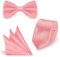 StickandShine Inh. Christian Müller 3 in 1 SET hochwertige Satin Polyester Krawatte Fliege Einstecktuch Altrosa