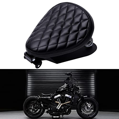 DREAMIZER Motorrad Bobber Sitz, Motorrad Solo Sitz Mit Federhalterung Grundplatte Für Sportster Achtundvierzig 48 XL883 1200 Chopper Custom