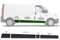 Jeu de baguettes de porte latérale droite pour Vivaro 01-13 LWB (4 pièces)