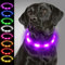 Joytale Leuchthalsband Hund USB Aufladbar Hundehalsband Leuchtend für Große Mittel Kleine Hunde und Welpe, Led Halsband mit 3 Modi für Sicherheit, Lila